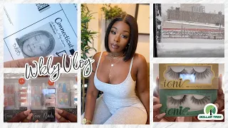 ||WKLY VLOG|| My License Pic is a MESS! 17inches of SNOW! Worklife! 3D Mink lashes at Dollar tree 😱