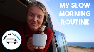 my relaxing and slow VANLIFE MORNING ROUTINE | making the most of OCTOBER SUN in PORTUGAL