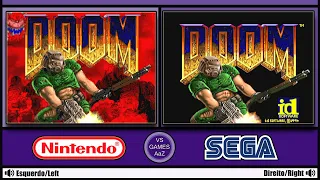 Doom (Super Nintendo VS Sega 32x) Side by side comparison graphics