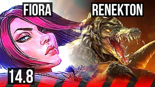 FIORA vs RENEKTON (TOP) | 7 solo kills, 500+ games, 11/3/4 | BR Grandmaster | 14.8