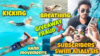 Subscribers' Swim Analysis Series Part 3 - Kick, Breathe Swimming Tips for Beginners, तैरना सीखें