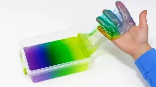 ЛИЗУН  АНТИСТРЕСС ГРАДИЕНТ  | КАК СДЕЛАТЬ  ЛИЗУН БЕЗ ТЕТРАБОРАТА | DIY SLIME ANTISTRESS