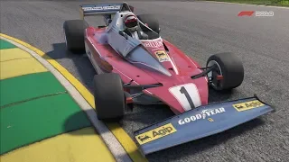 Ferrari 312 T2 1976 The car of Niki Lauda and Clay Regazzoni Circuit Albert Park F1 2018 Gameplay