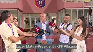 Presidenti i KFF Vllaznisë Lazër Matija, flet pas ndeshjes, Vllaznia-Hajvalia 4-2. Liga e kampioneve