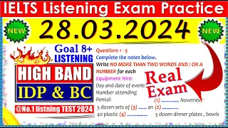 IELTS LISTENING PRACTICE TEST 2024 WITH ANSWERS | 28.03.2024