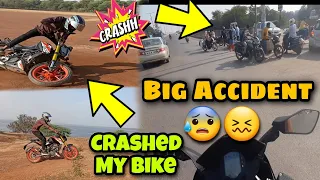 Live Crash💥😨 | KTM Duke 200 Crashed 💢💥 | Stunt Gone Wrong🤕