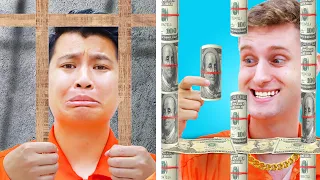 6 LUCKY JAIL VS UNLUCKY JAIL FUNNY SITUATIONS | CRAZY LUCKY VS UNLUCKY RELATABLE & AWKWARD MOMENTS