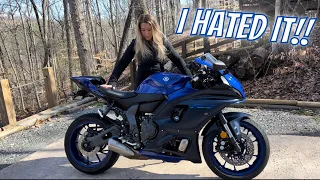 I WAS WRONG! Harley girl rides a Yamaha R7!