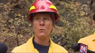 First post-fire look at the Eagle Creek trailhead