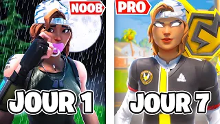 Je me suis ENTRAINÉ COMME un JOUEUR PRO FORTNITE pendant 7 JOURS et voici le RÉSULTAT...😨