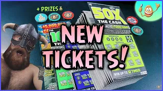 NEW TICKETS!! FULL BOOK OF THE BRAND NEW $5 50X THE CASH!