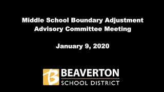 BSD Middle School Boundary Meeting 1-9-20