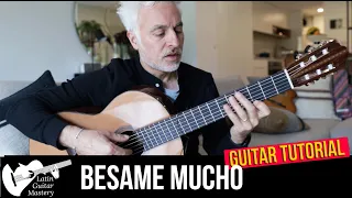 Besame Mucho Fingerstyle Guitar Tutorial (arranged Sergio Ercole)