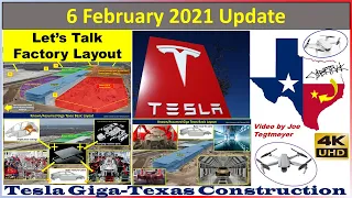 Tesla Gigafactory Texas 6 February 2021 Cyber Truck & Model Y Factory Construction Update (07:45AM)