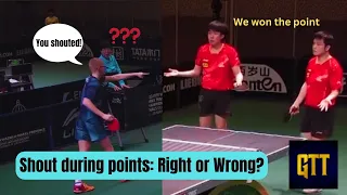Does an accidental shout count in table tennis? Scenario Analysis | World Table Tennis Championship