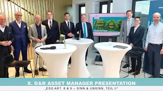 X. DONNER & REUSCHEL Asset Manager Presentation: "ESG: Fluch oder Segen, Teil II"