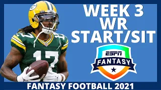 2021 Fantasy Football - Week 3 Wide Receivers - MUST Start or Sit (Every Match Up)