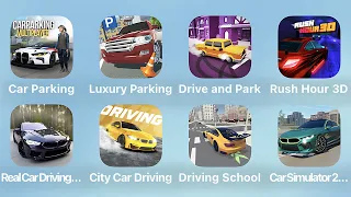 Car Parking, Luxury Parking, Drive and Park, Rush Hour 3D and More Car Games iPad Gameplay