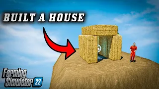 Built my first house on "1 square map" - Farming Simulator 22 Timelapse