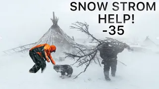 Extreme Winter Camping in Alaska (-40C) Hot Tent Snow Camping In Old Growth Forest ASMR