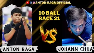 ANTON RAGA VS. JOHANN CHUA | 10BALL | RACE 21