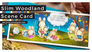 Slim Woodland Fall Scene Card (Mama Elephant)
