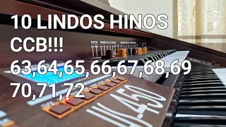 LINDOS HINOS CCB!!! 63,64,65,66,67,68,69,70,71 72 Tocado no órgão Harmonia HS-450 HINOS CCB