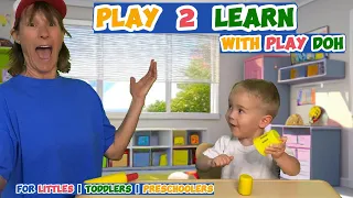 Play 2 Learn with Play Doh | JuJu and Friends | Learning for Littles, Toddlers and Preschoolers