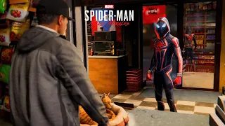 Miles Saves Teo's Cat With The 2099 Suit - Marvel's Spider-Man Miles Morales (4K 60fps)