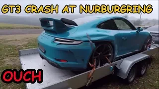 PORSCHE GT3 CRASH AT NURBURGRING