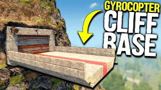 Gyrocopter CLIFF FACE BASE ENTRY! - 7 Days to Die: Super Villain Volcano Base Pt 11