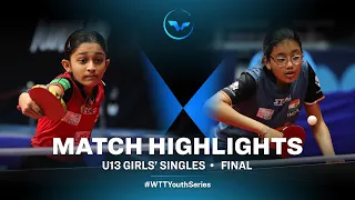 Mathanrajan Hansini vs Goel Prisha | WTT Youth Contender Tunis | U13 GS Finals