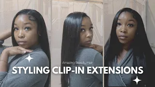 How To Style Clip In Hair Extensions Over An Old Install | Amazing Beauty Hair