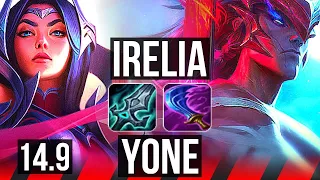 IRELIA vs YONE (TOP) | Godlike, 600+ games, 8/2/2 | EUW Master | 14.9