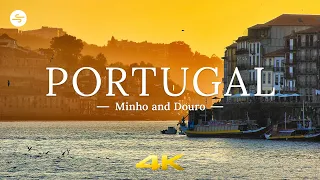 [4K UHD] Minho and Douro, PORTUGAL🇵🇹 Ambient Drone Film + Ambient Chillout Music for Relax