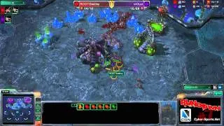 CSN SC2 - viOLet vs Destiny - Map 3 - Rundown #7 with Rance and Gwin