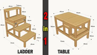 HOW TO MAKE A FOLDING LADDER TABLE STEP BY STEP