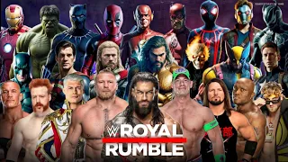A 30 MEN'S ROYAL RUMBLE OF MARVEL, DC TOP SUPERHEROES & SUPERSTARS // WWE 2K23 EPIC GAMEPLAY