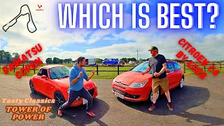 Citroen C4 Loeb Vs Daihatsu Copen! The New Tasty Classics TOWER OF POWER - 0-60 Lap Times plus more!