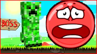 creepers attack.Mod minecraft game about red ball 4.Мод на игру красный шарик .Криперы атакуют