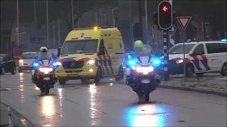 Ambulancebegeleidingen vanaf regio Haaglanden door Team Verkeer Den Haag naar het Erasmus MC!