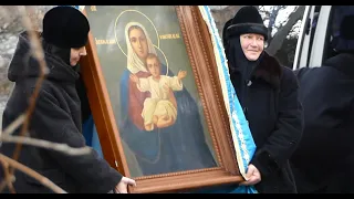 Икона "Аз есмь с вами и никтоже на вы" из села Данёвка прибыла в Киев.