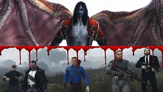 Blade, John Wick, Venom Snake, Sam Fisher &  Ash Williams VS Dracula (GTA 5)