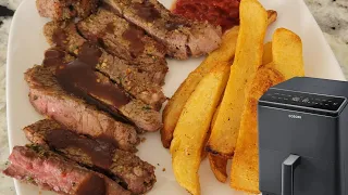 Air Fryer NO FLIP T-Bone Steak Dual Blaze Cosori With Wifi Alexa The MeatStick X Meat Thermometer