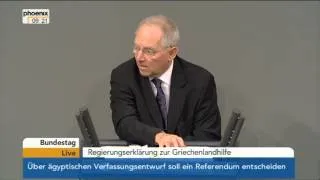 Griechenlandhilfe - Regierungserklärung von Wolfgang Schäuble am 30.11.2012