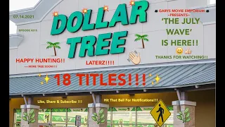 Dollar Tree Blu Ray and DvD Haul AKA. 'THE JULY WAVE' --F0R -- 07/17/2021..#dollartreewave #18titles