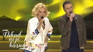 Lepa Brena i Andrija Milosevic - Kada padne prvi sneg - Nikad nije kasno - (Prva TV, 14.10.2018.)