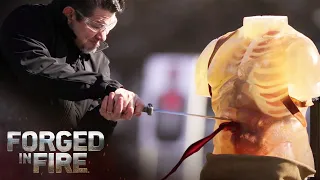 FOOT ARTILLERY SWORD CUTS THROUGH BONE (Season 6) | Forged in Fire