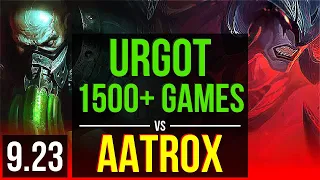 URGOT vs AATROX (TOP) | 2.4M mastery points, 1500+ games | Korea Master | v9.23