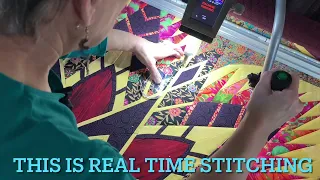 Free-Motion Longarming a Judy Niemeyer Quilt Top. #blablibbing #sandrazfisher #quilting #lNNOVA